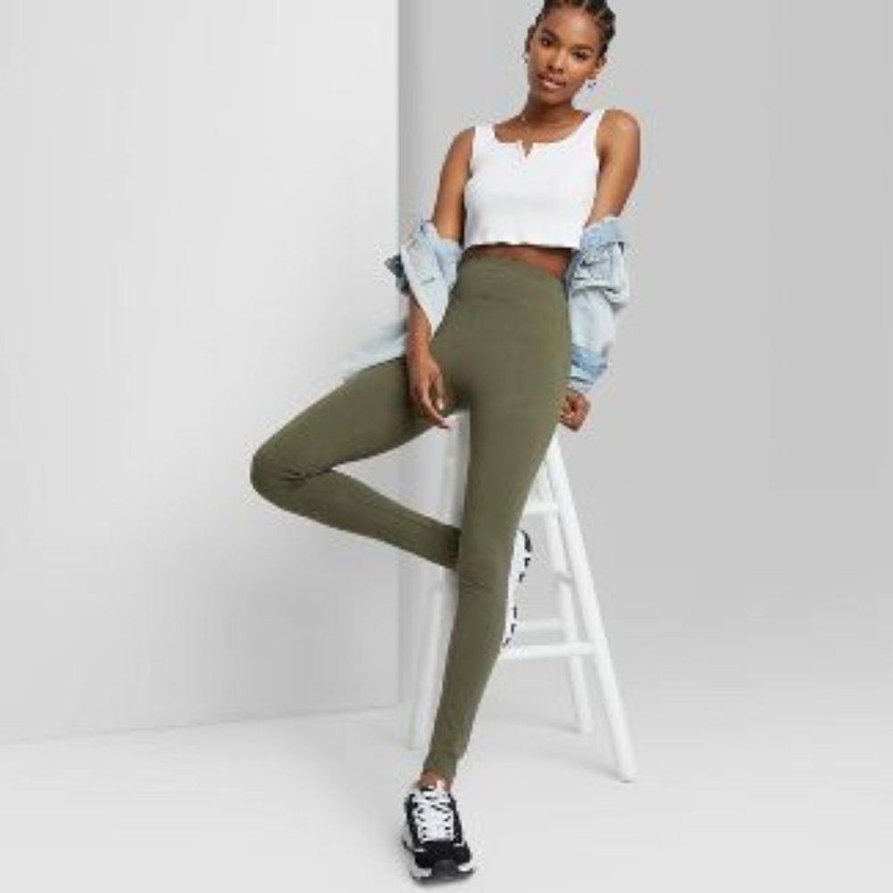 Deep Olive Leggings XS - Wild Fable
